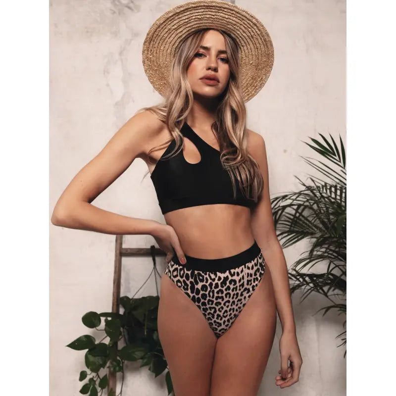 leopard print bikini set