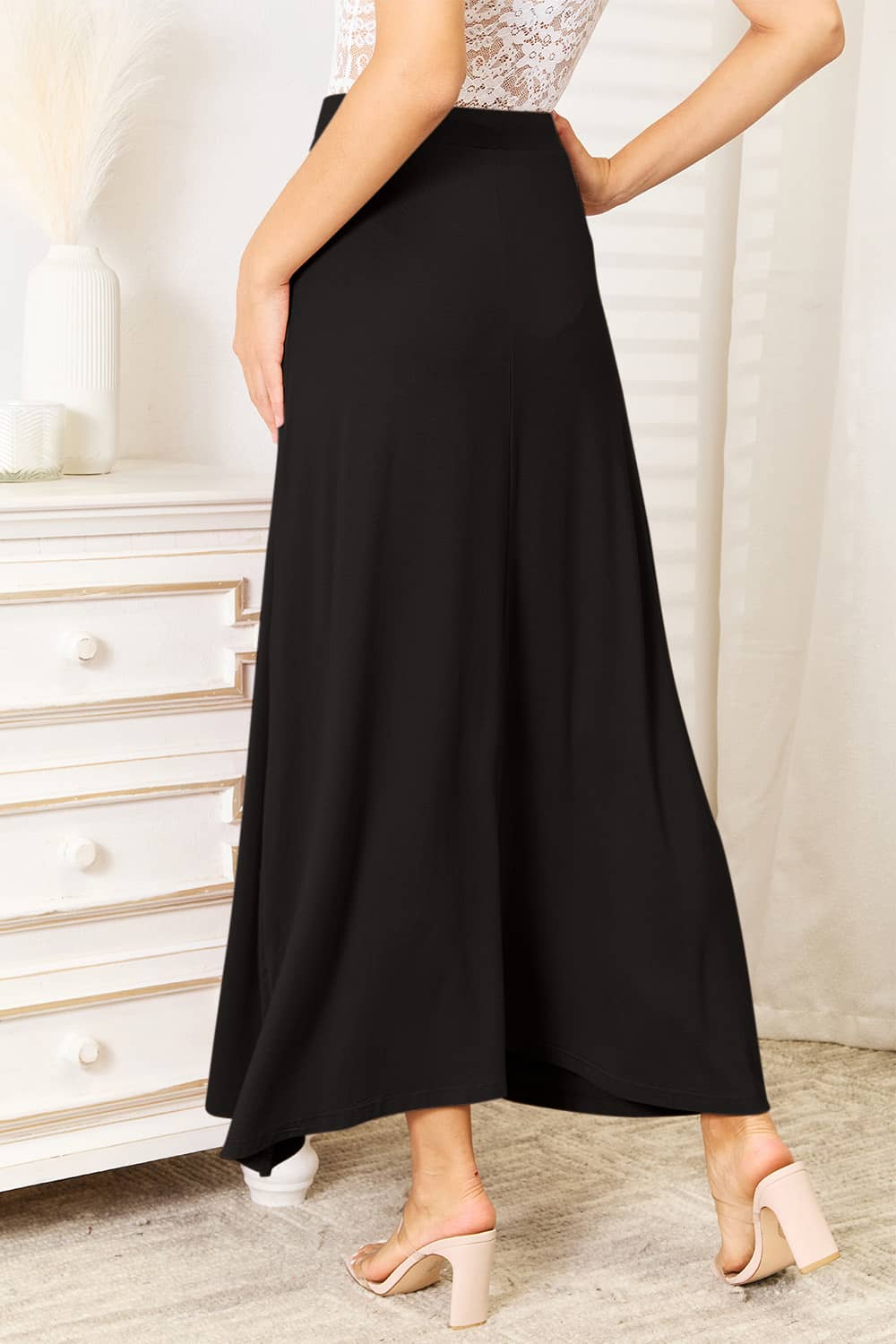 long rayon skirt