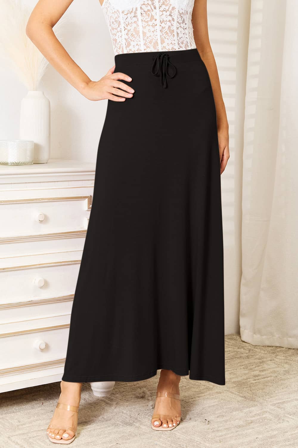 long rayon skirt