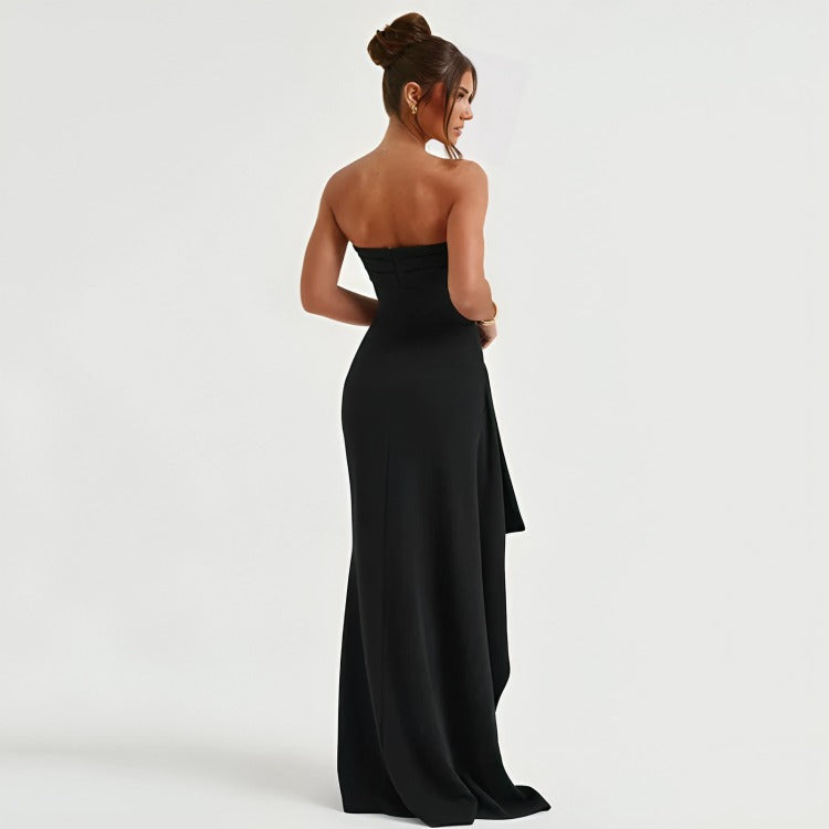 long strapless dress