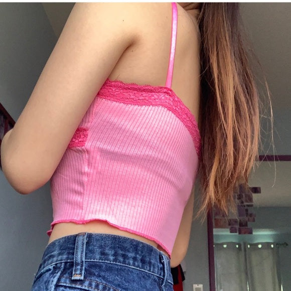 crop top with spaghetti straps