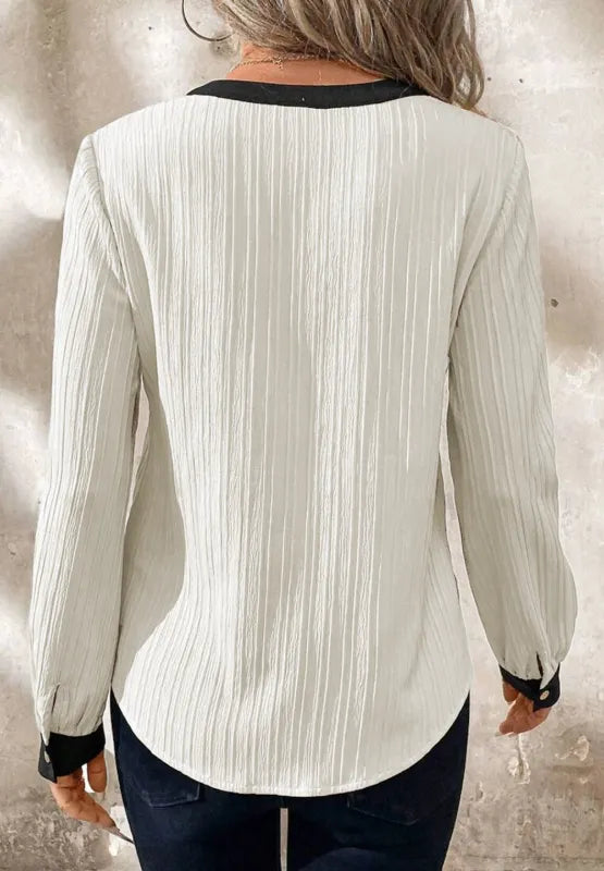 notch collar blouse