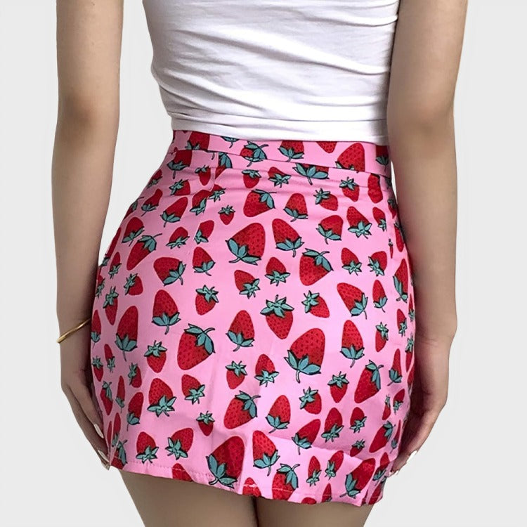 pink strawberry skirt