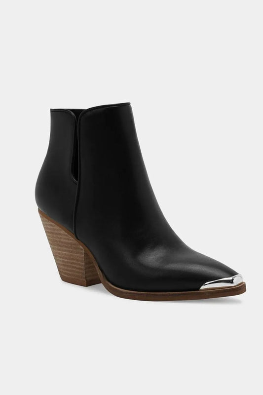 pointed toe ankle boots chunky heel