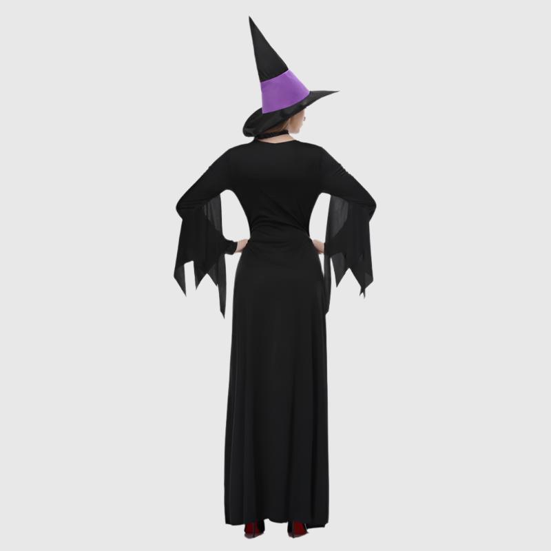 purple and black witch costume