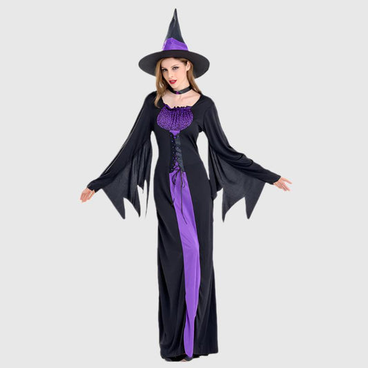 purple and black witch costume Black purple