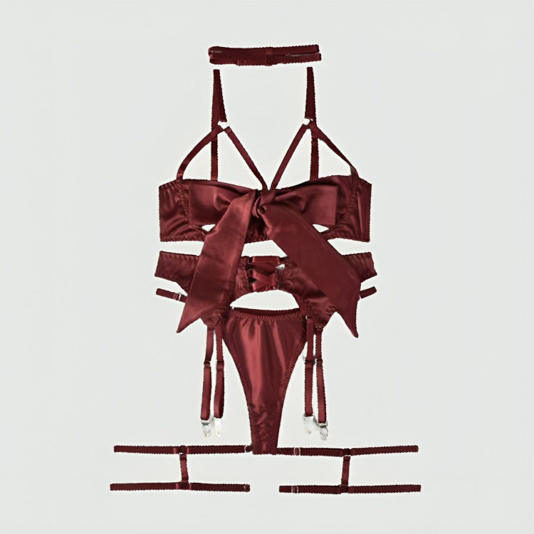 ribbon and bow lingerie Red