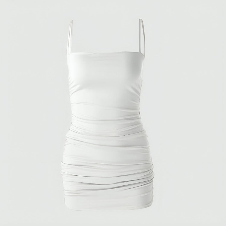 spaghetti strap dress bodycon White