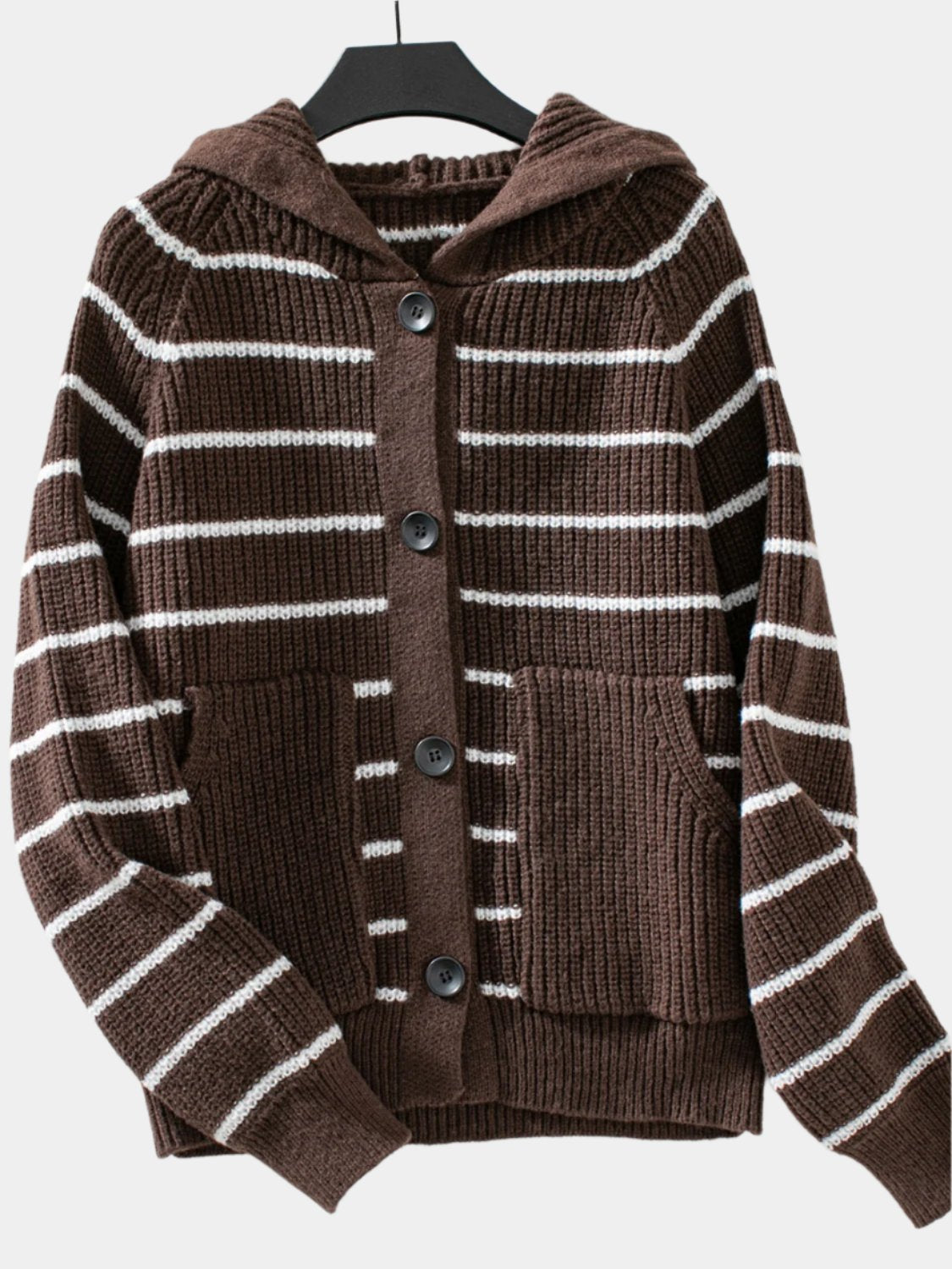 striped women's cardigan