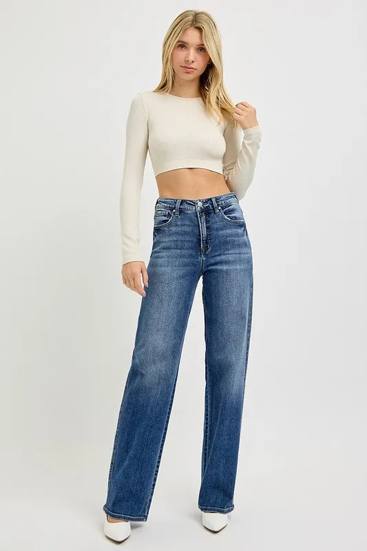 tummy control high waist jeans Blue