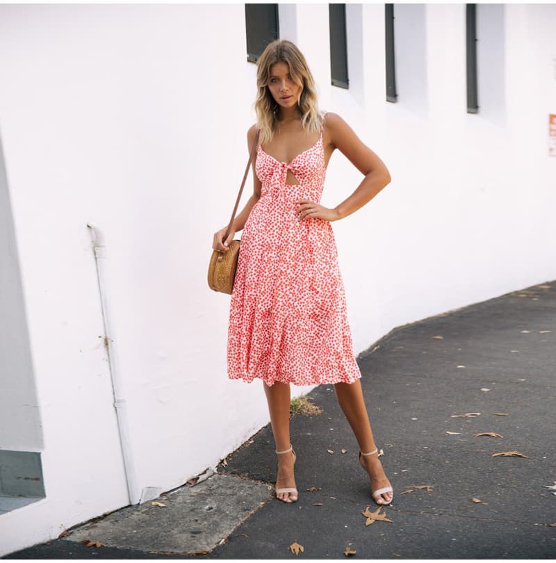 summer midi dress Pink