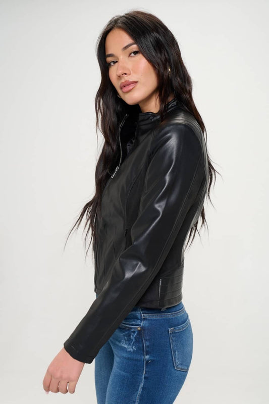 women's vegan leather jacket