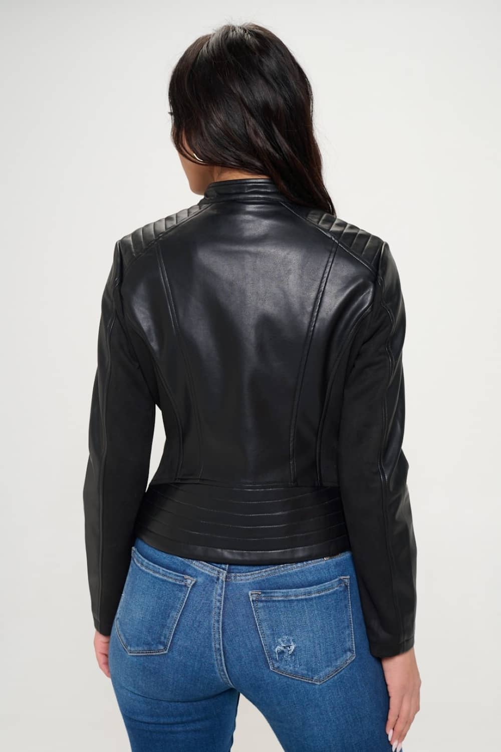 women's vegan leather jacket