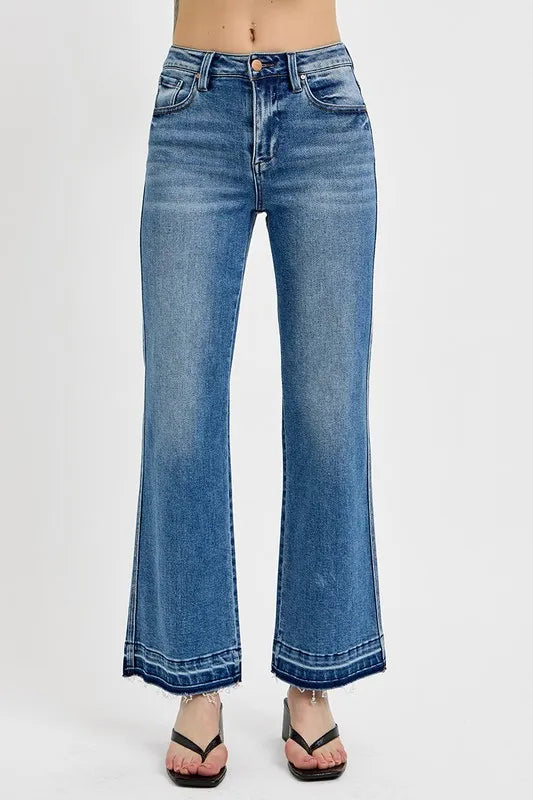 women's raw hem jeans