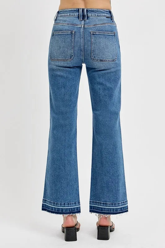 women's raw hem jeans