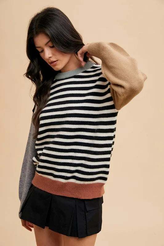 women's striped sweater