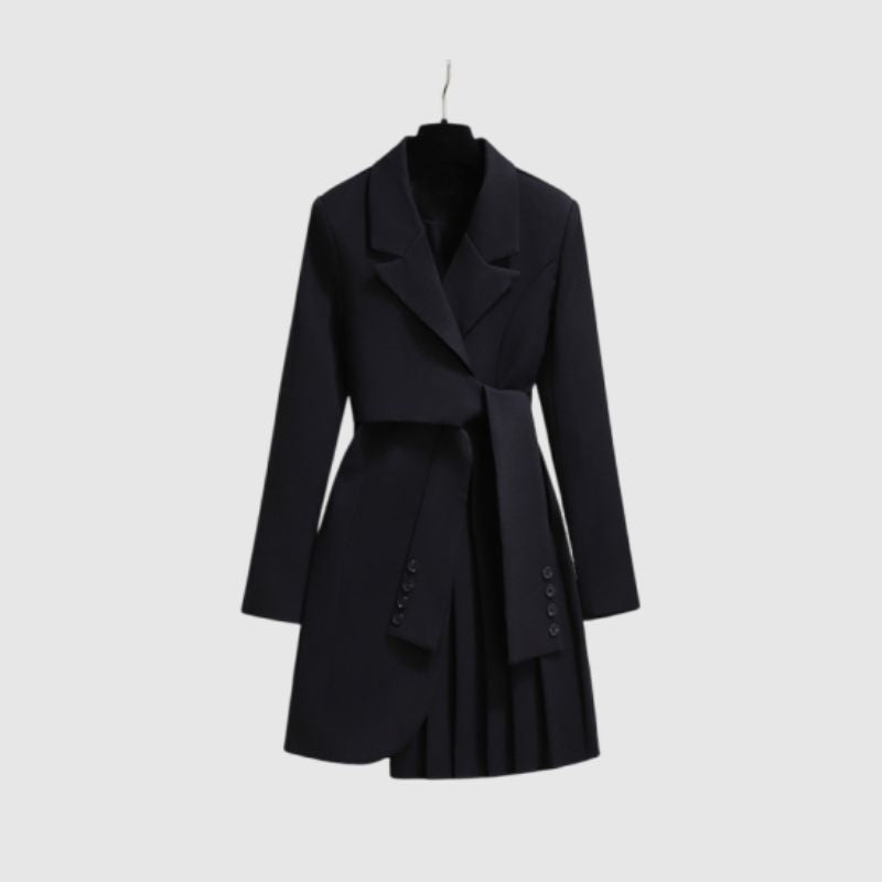 belted coat Black