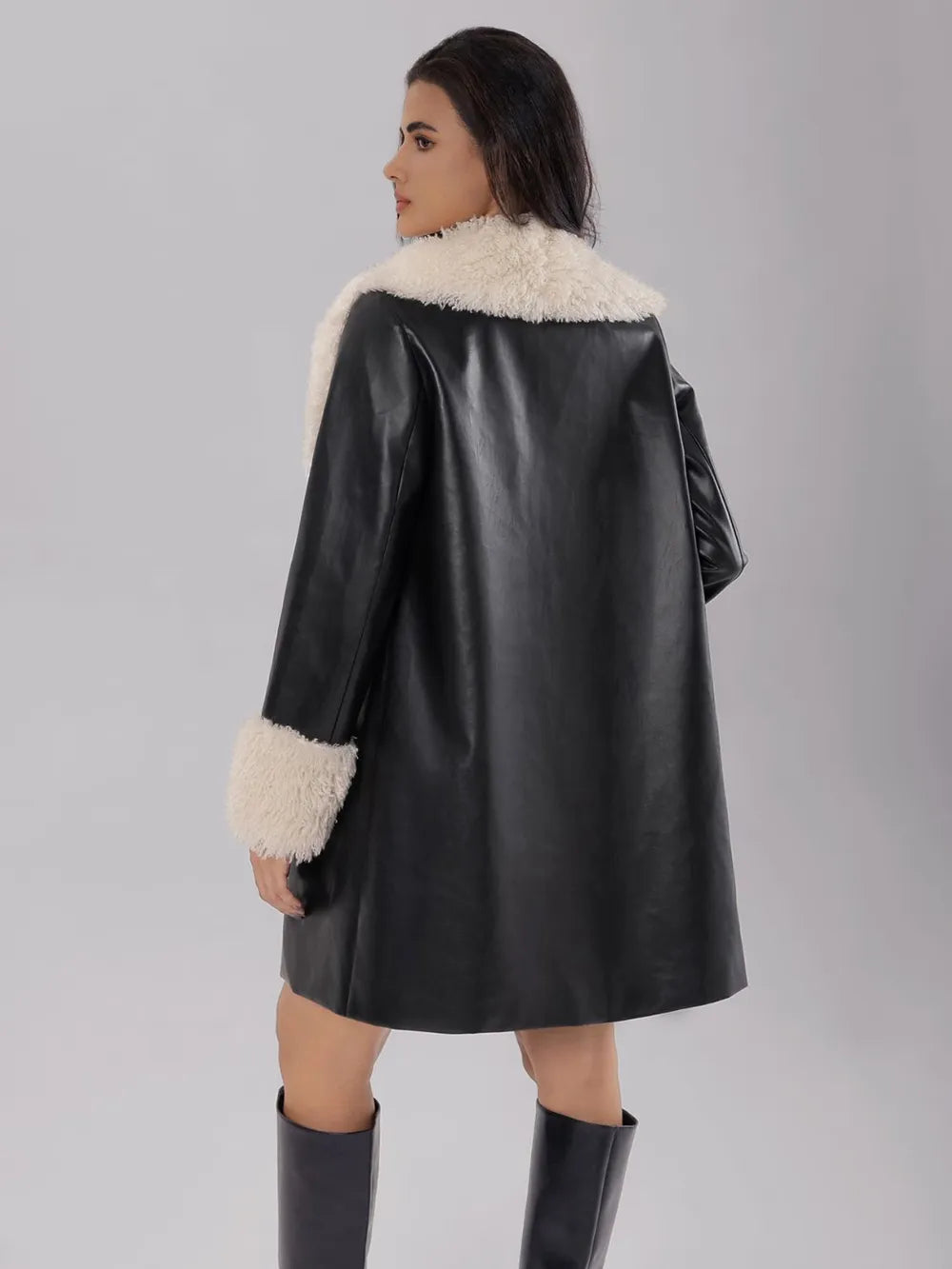 womens long black winter coat