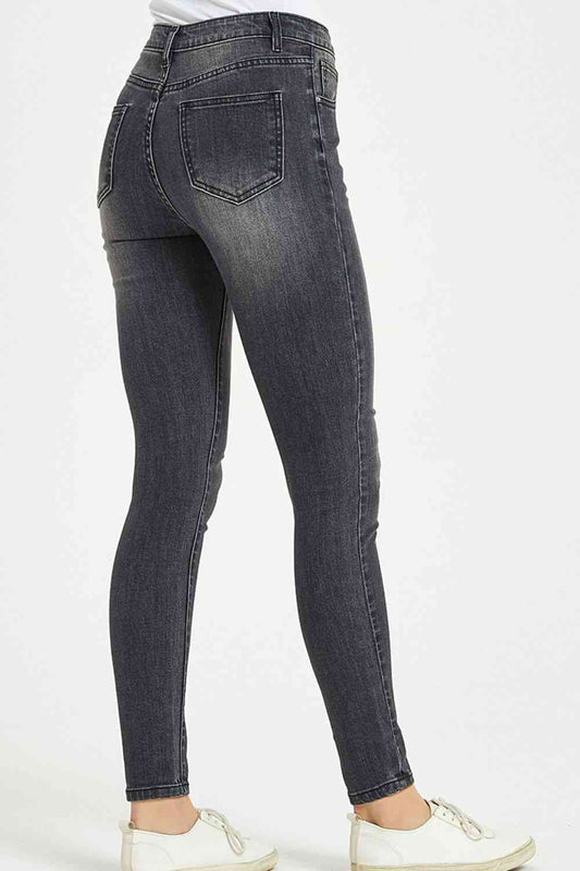 grey skinny jeans