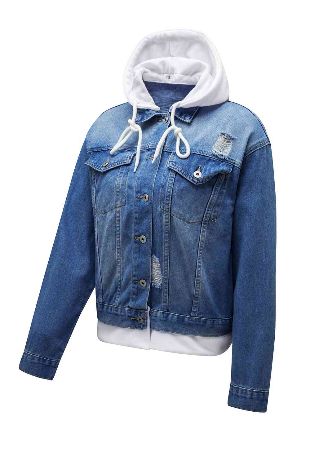 denim jacket with hoodie