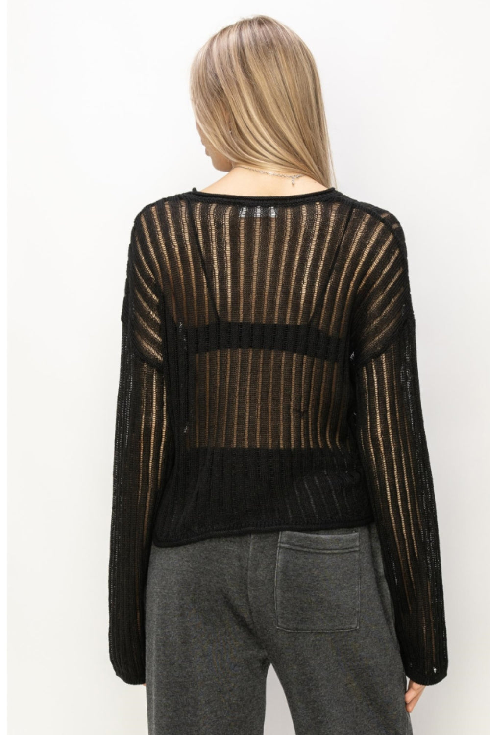 rib knit long sleeve top