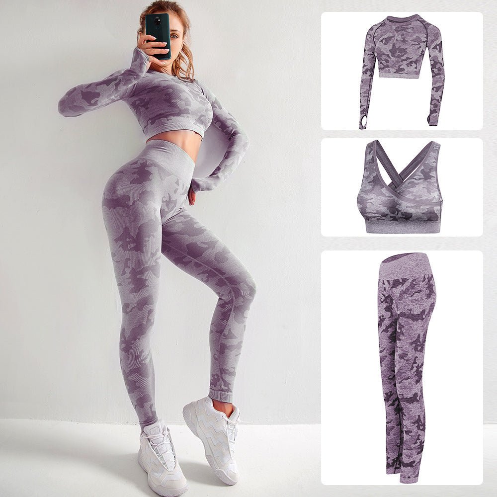 workout sets three pieces Purple