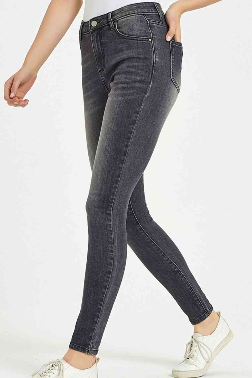 grey skinny jeans